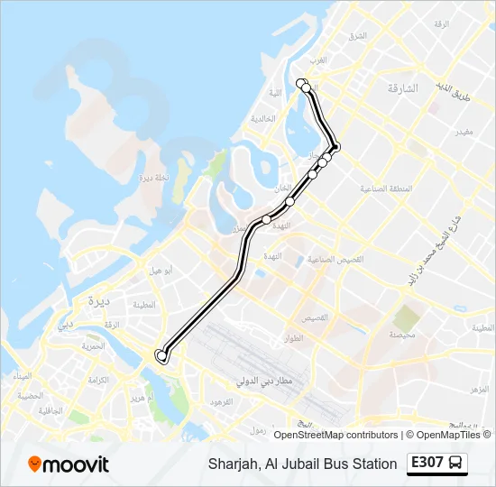 E307 Bus Line Map