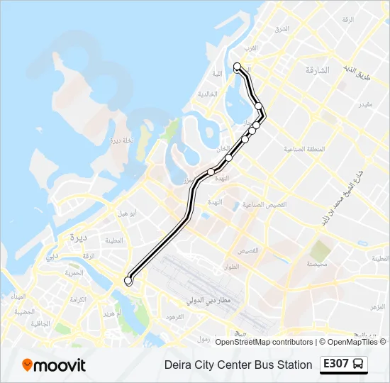 E307 Bus Line Map