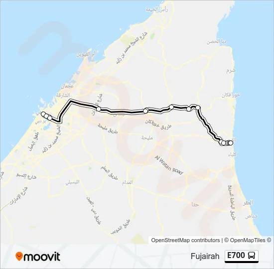 E700 Bus Line Map
