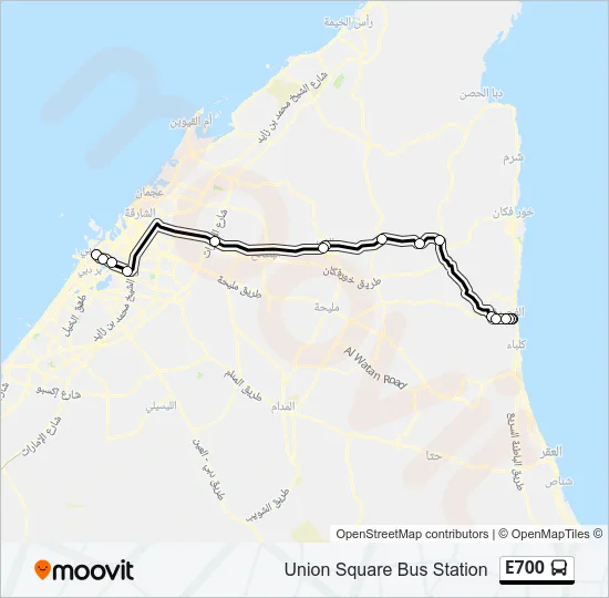 E700 Bus Line Map