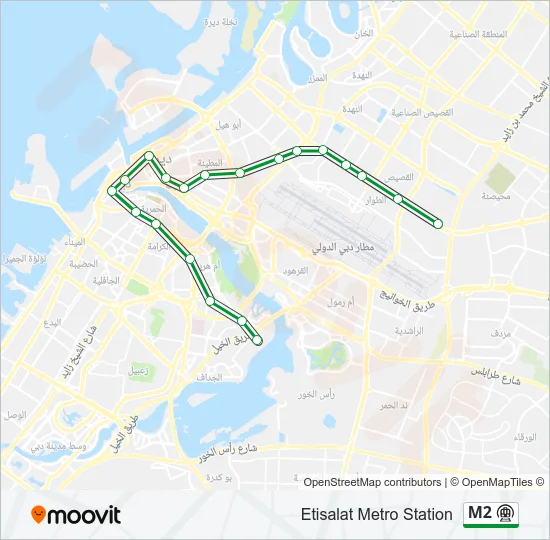 M2 Metro Line Map