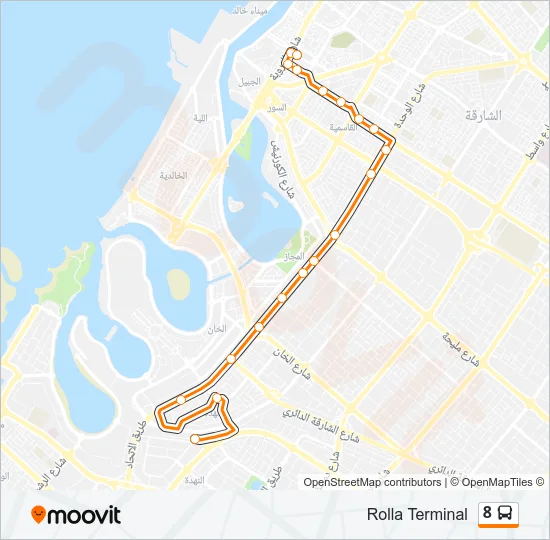 8 Bus Line Map