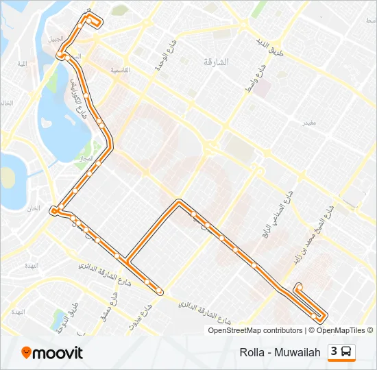3 Bus Line Map
