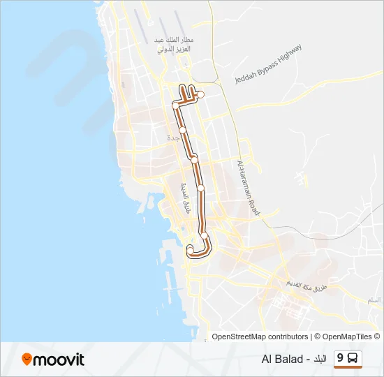 9 Bus Line Map