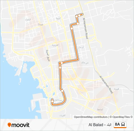 8A Bus Line Map