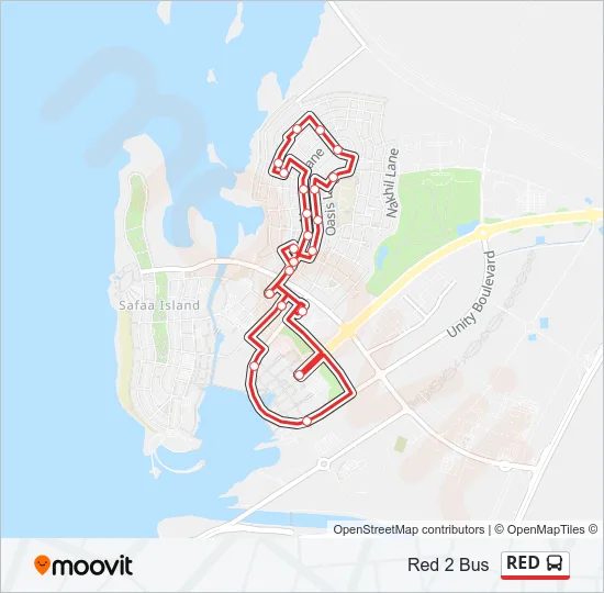 RED Bus Line Map