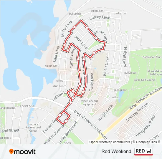 RED Bus Line Map