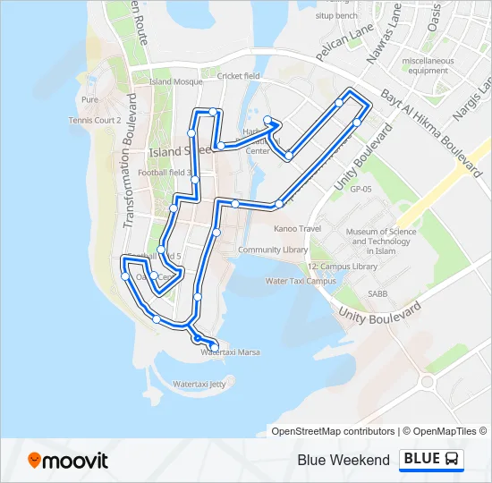 BLUE Bus Line Map