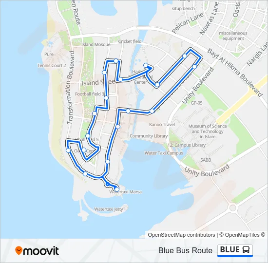 BLUE Bus Line Map