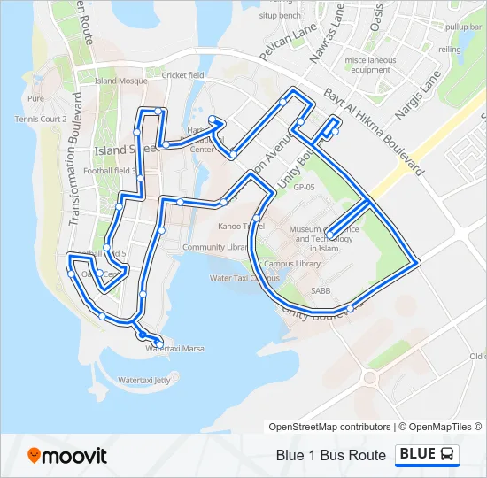 BLUE Bus Line Map