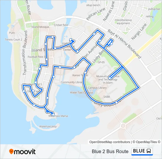 BLUE Bus Line Map