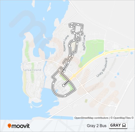 خريط الخط لـ GRAY حافلة