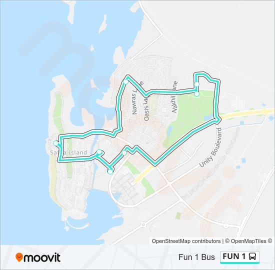 FUN 1 bus Line Map