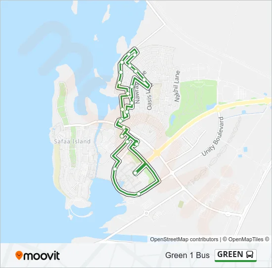 GREEN Bus Line Map
