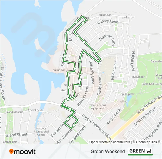 GREEN Bus Line Map