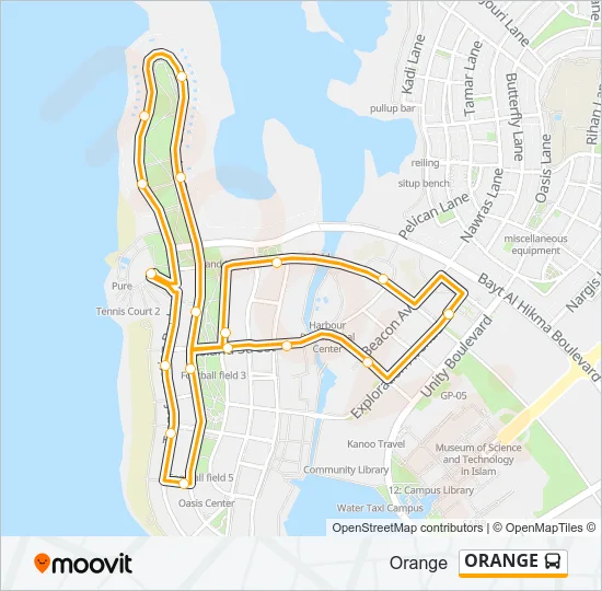 ORANGE Bus Line Map