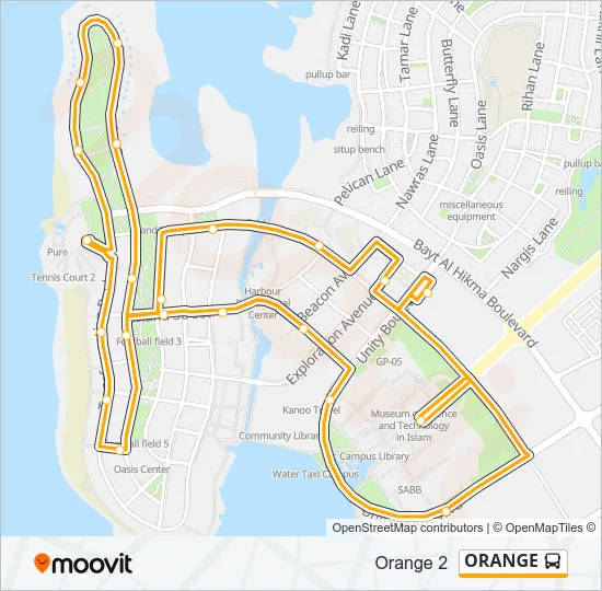 ORANGE Bus Line Map