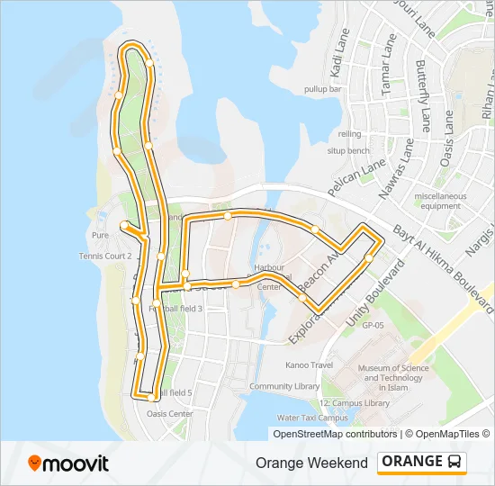 ORANGE Bus Line Map