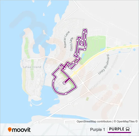 PURPLE Bus Line Map