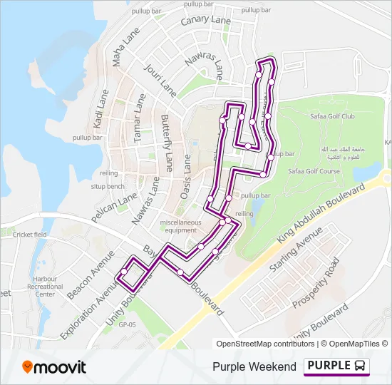 PURPLE Bus Line Map