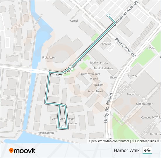 HOPONOFF shuttle Line Map