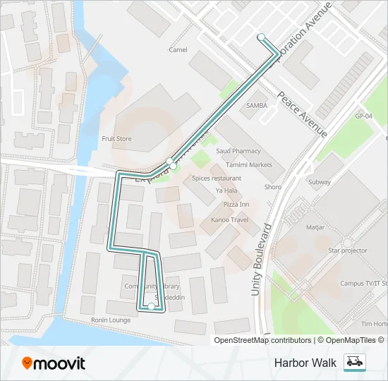 HOPONOFF Shuttle Line Map