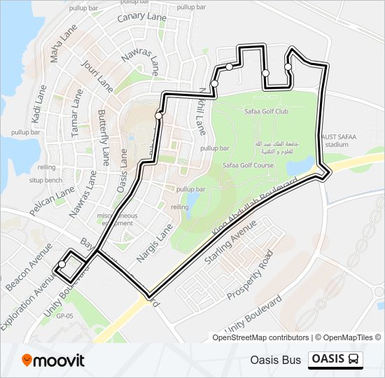 خريط الخط لـ OASIS حافلة