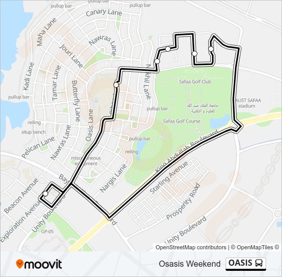 خريط الخط لـ OASIS حافلة