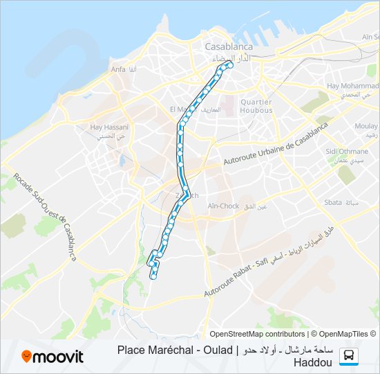 Plan de la ligne 7 de bus