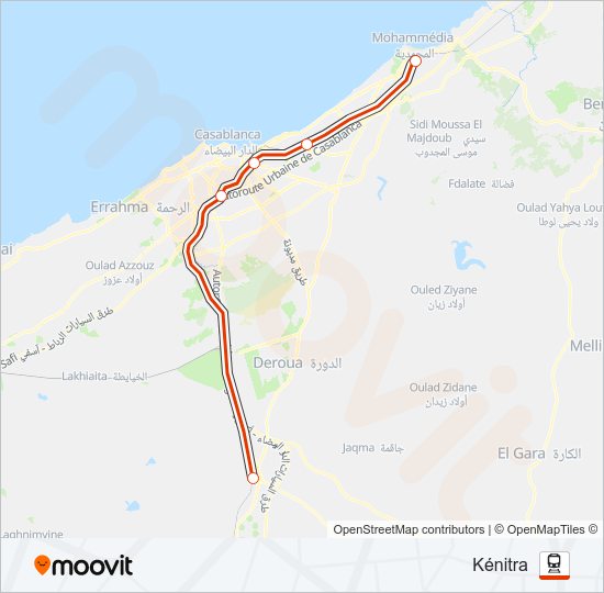 خريط الخط لـ AL ATLAS سكة حديدية