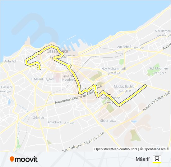 خريط الخط لـ 56 حافلة