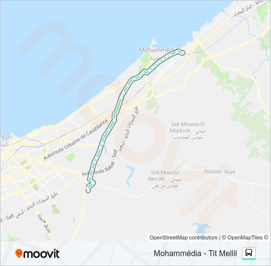 Plan de la ligne 904 de bus