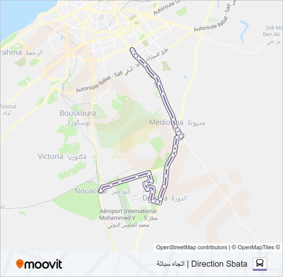 Plan de la ligne 312 de bus