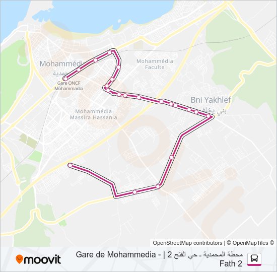 خريط الخط لـ 905 حافلة