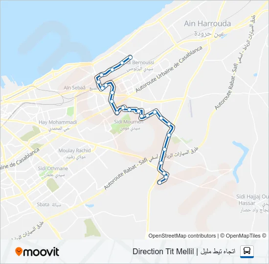 608 Bus Line Map