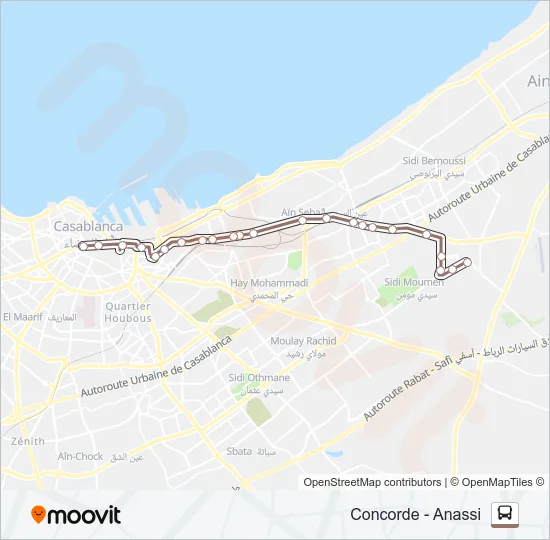 خريط الخط لـ 33 حافلة