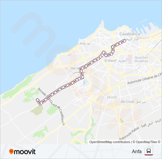 Plan de la ligne 50 de bus