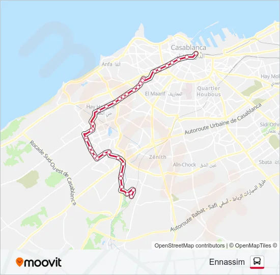 9E Bus Line Map