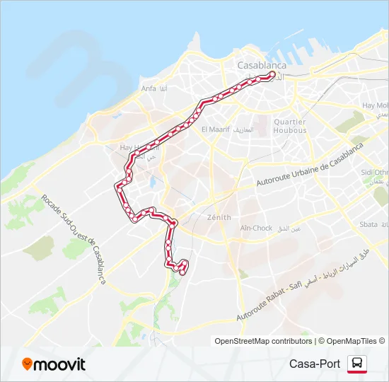 9E Bus Line Map
