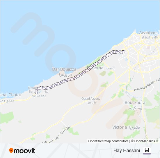 خريط الخط لـ 301 حافلة