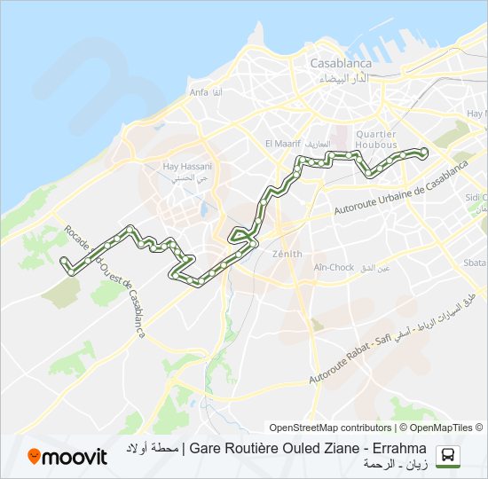 Plan de la ligne 51 de bus