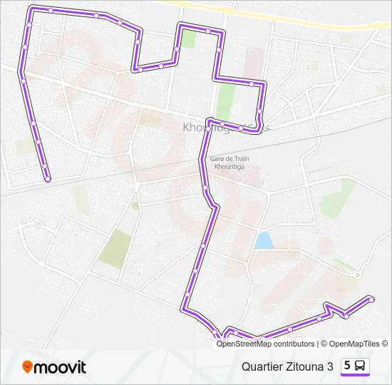 5 Bus Line Map
