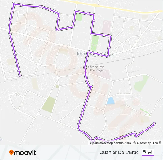 5 Bus Line Map