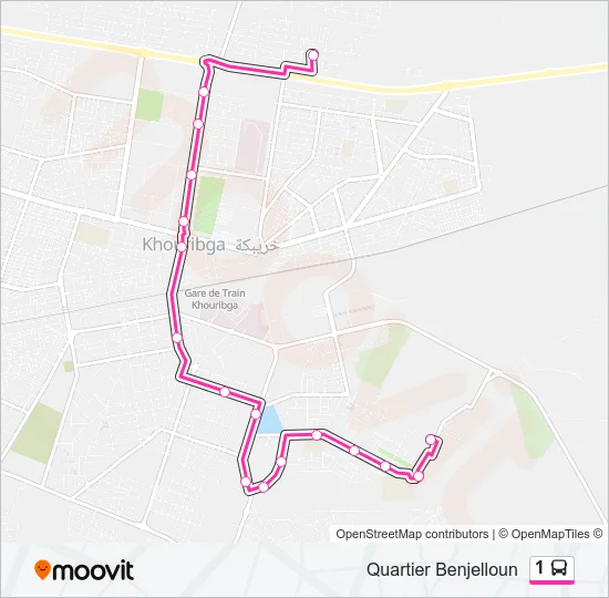 1 Bus Line Map