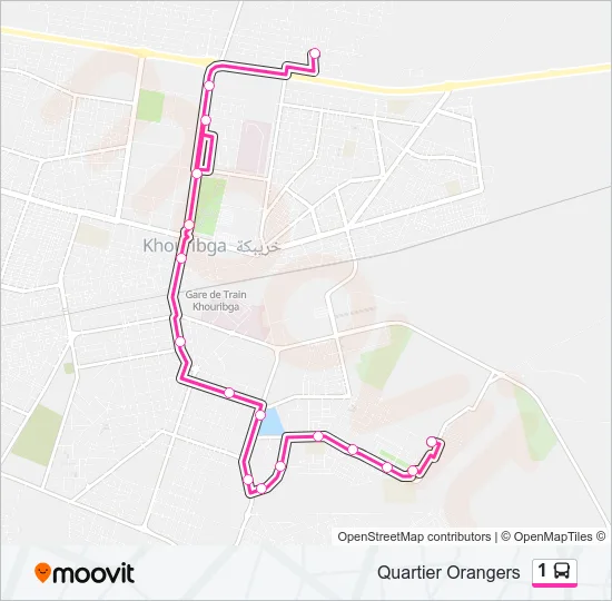 1 Bus Line Map