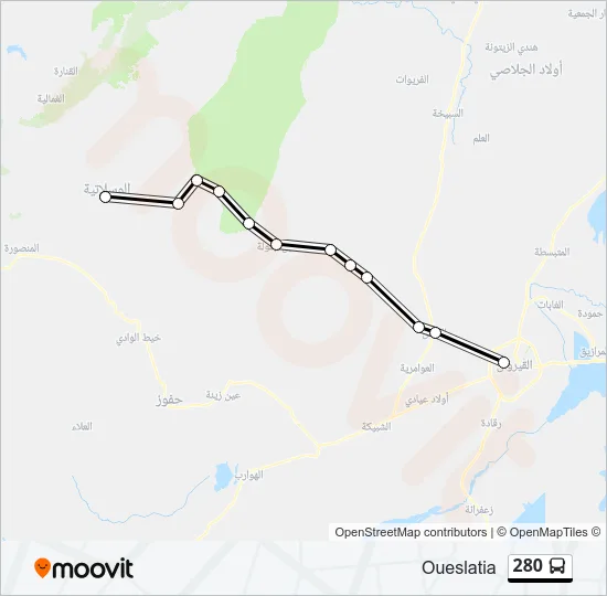 280 Bus Line Map