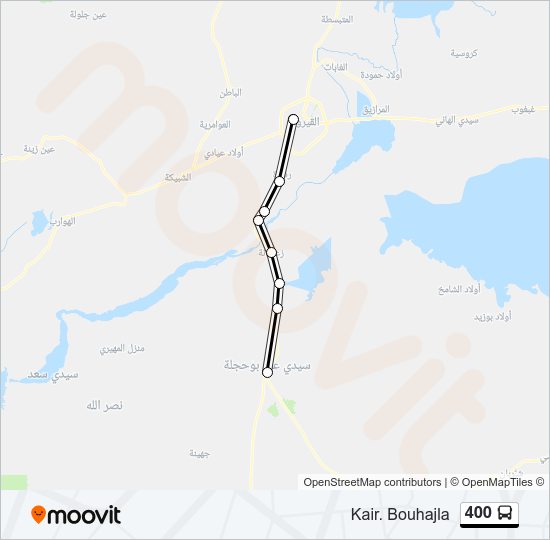 خريط الخط لـ 400 حافلة