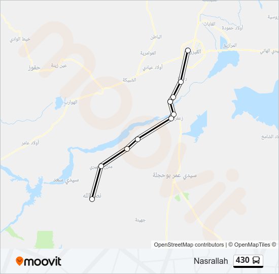 خريط الخط لـ 430 حافلة