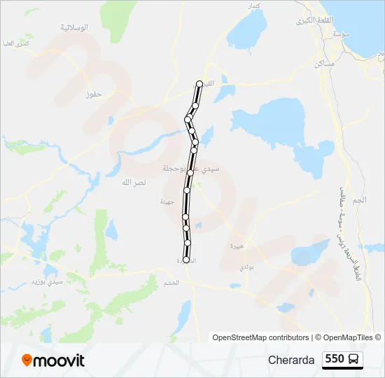 550 Bus Line Map