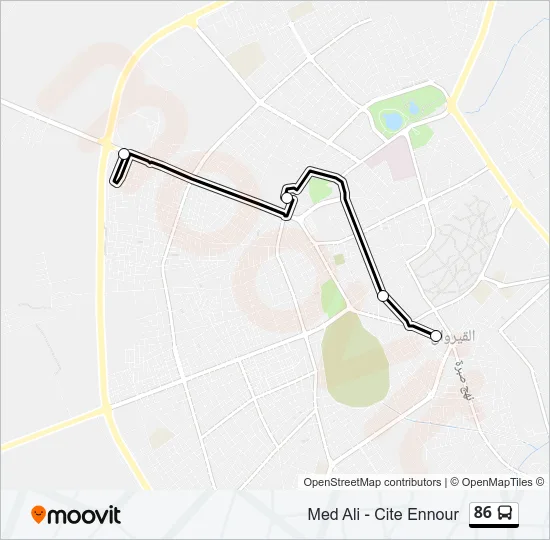 86 Bus Line Map